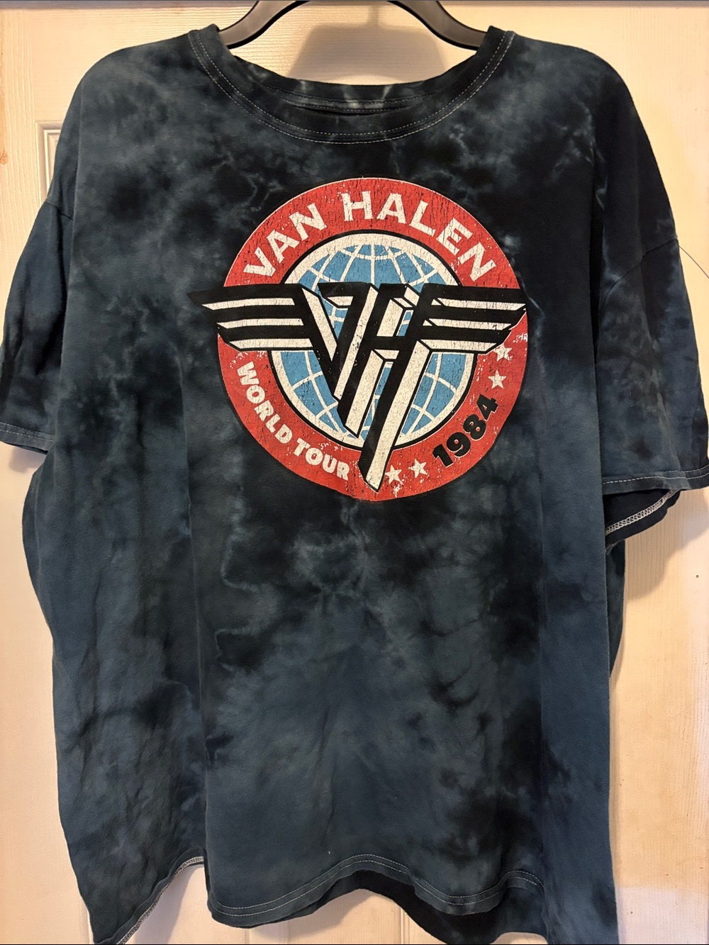 Van Halen Graphic Tie-Dye Short Sleeve Tee - Blue Shorts Size 2XL